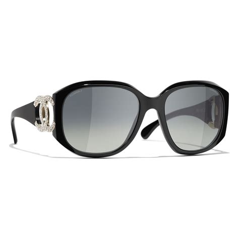 CHANEL Sunglasses: Square Sunglasses, acetate & imitation 